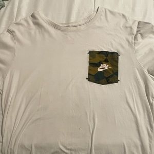 Nike shirt with camo pocket